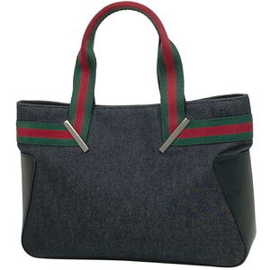 Gucci Web Denim Handbag Black